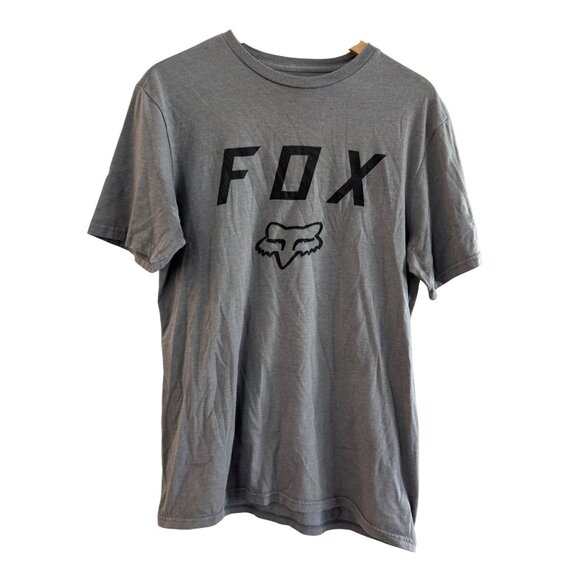 Fox Racing Gray Graphic T-Shirt Mens M Gray Cotton/Polyester - Picture 1 of 4